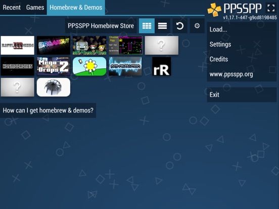 PPSSPP Homebrew emulator for iOS