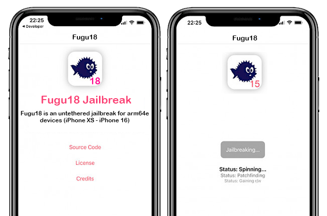 Fugu18 Jailbreak on iOS 18.0 - iOS 18.2.1 app