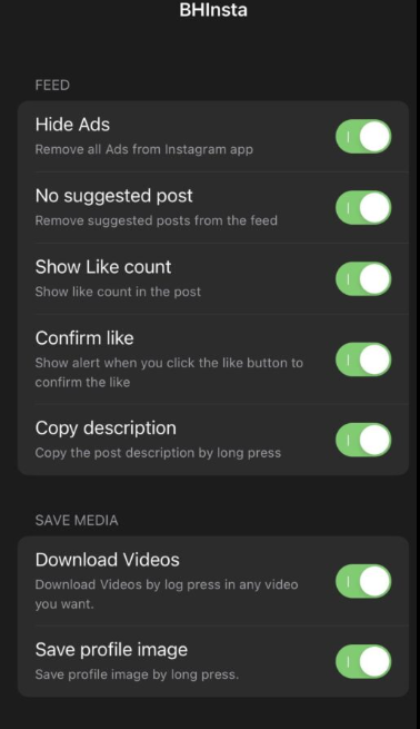 BHInstagram IPA for iOS 18